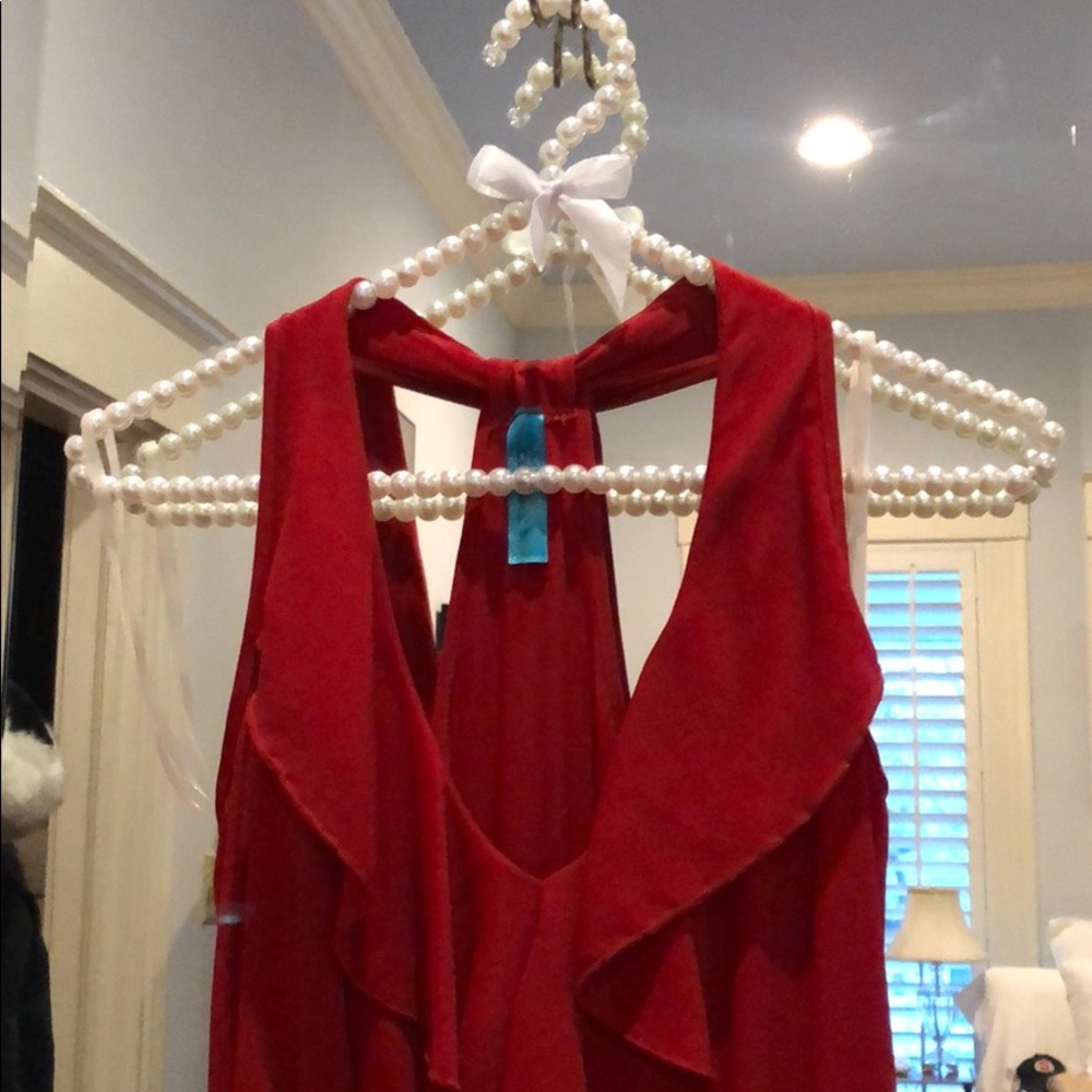 Sexy flowing fun red dress